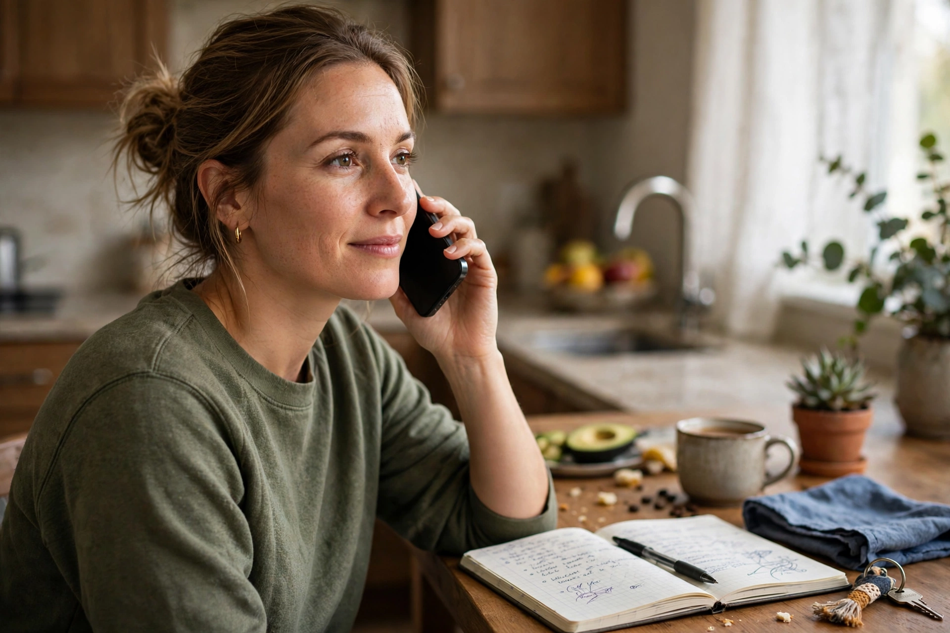 A customer calling a small business from home — the call a front desk checklist for a small business has to handle well